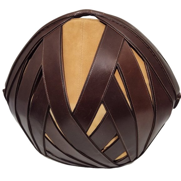 Brown and Tan Satchel - Picture 7 of 9